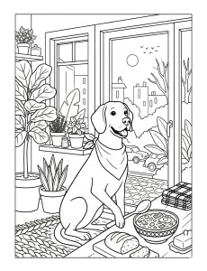 Coloriage Chien 23